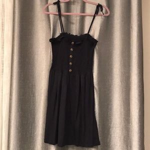 Tie shoulder strap mini dress